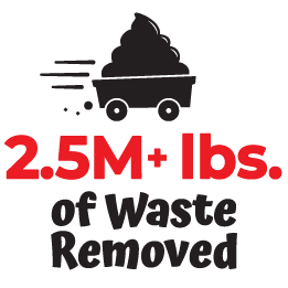 2.5 Million+ pounds of waste removed
