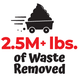 2.5 Million+ pounds of waste removed